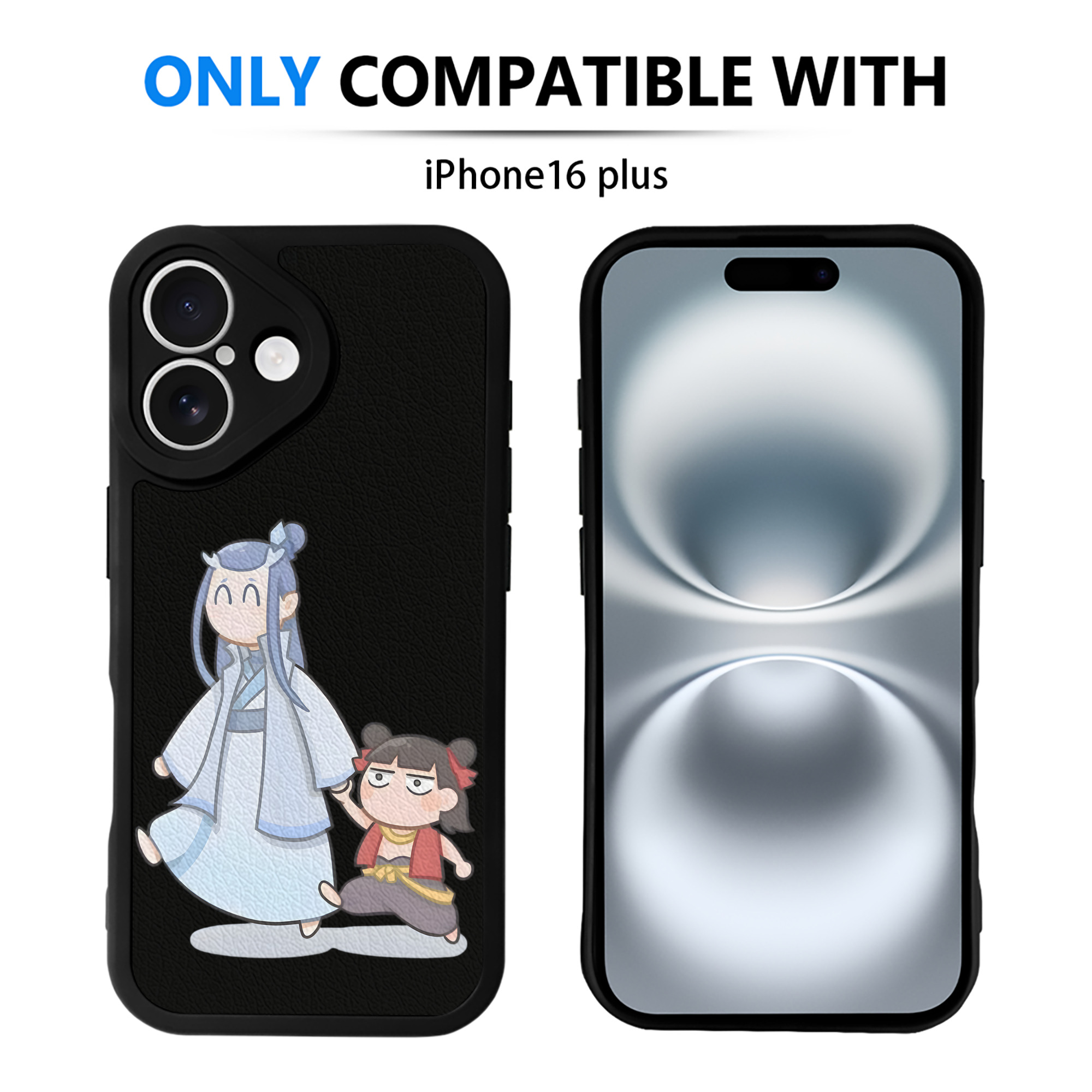 （画像用） Ne Zha 2 ナタ 魔童の大暴れ 【iPhone 16シリーズ対応】シリコンスマホケース（レザー調） 材質：シリコン